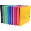 Classeur à anneaux avec élastique 4 anneaux 15mm Iderama - A4 coloris assortis