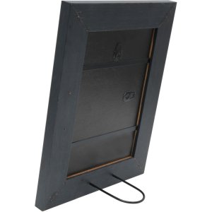Cadre en bois S53G noir look peintre 15x20 cm