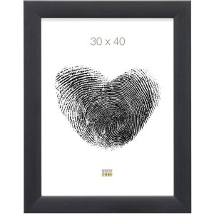 Cadre en bois S53G noir look peintre 15x20 cm
