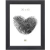 Cadre en bois S53G noir look peintre 15x20 cm