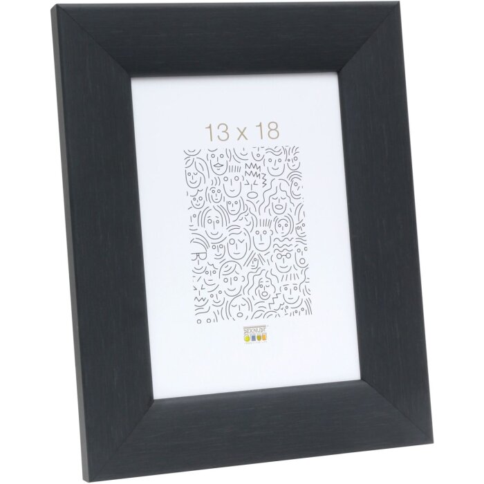 Cadre en bois S53G noir look peintre 50x75 cm
