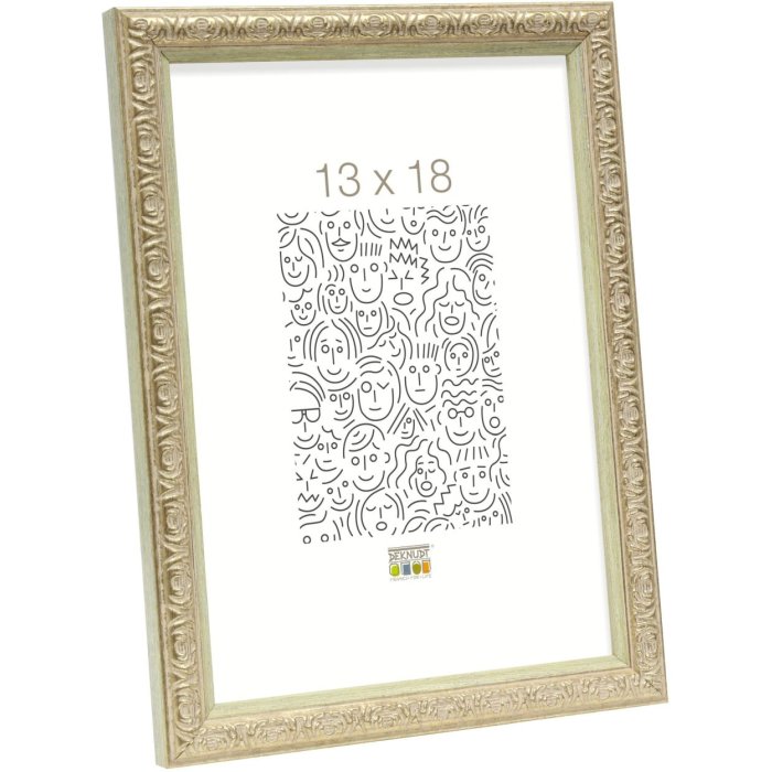 Cadre photo ornemental S95L 13x13 cm or