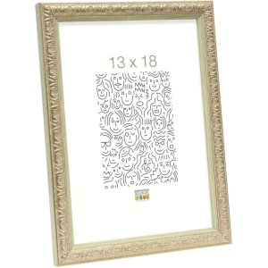 Cadre photo ornemental S95L 13x13 cm or