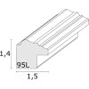Cadre photo ornemental S95L 13x13 cm or