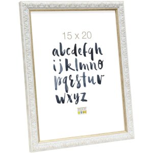 Cadre photo ornemental S95L 9x13 cm blanc