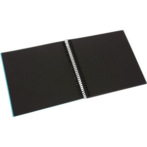 Goldbuch Album à spirales Bella Vista turquoise 20x20 cm 40 pages noires