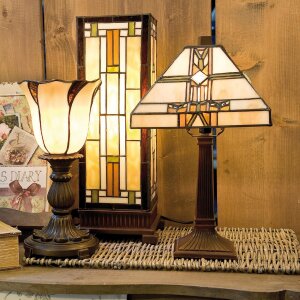 LumiLamp 5LL-5136 Lampe de table Tiffany Ø 16x32...