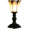LumiLamp 5LL-5136 Lampe de table Tiffany Ø 16x32 cm Beige Verre Lampe de bureau