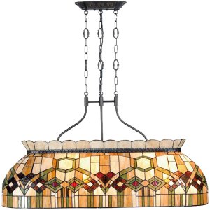 Tiffany Lampe à suspendre 115x130x36 cm coloré