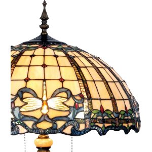 Tiffany lampe de table Ø 50x80 cm naturel coloré