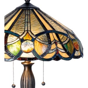 Tiffany lampe de table Ø 41x61 cm brun coloré