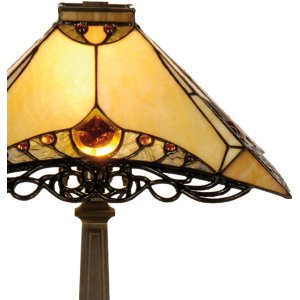 Tiffany lampe de table Ø 50x49 cm naturel coloré