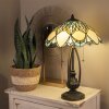 LumiLamp lampe de bureau Tiffany lampe de table Ø 40x60 cm bleu multicolore