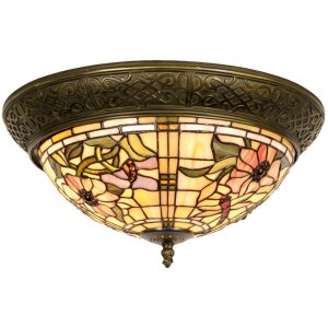 Lumilamp 5LL-5350 Plafonnier Tiffany Ø 38x19 cm...