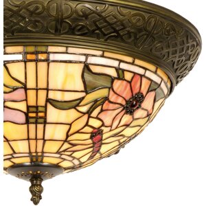 Lumilamp 5LL-5350 Plafonnier Tiffany Ø 38x19 cm...