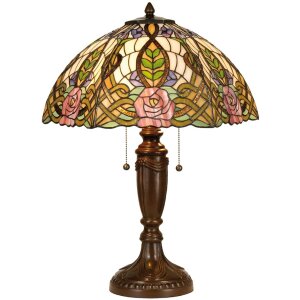Tiffany lampe de table Ø 47x61 cm vert multicolore