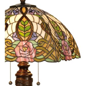 Tiffany lampe de table Ø 47x61 cm vert multicolore