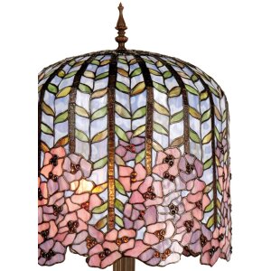 Tiffany lampe de table Ø 40x84 cm rose multicolore