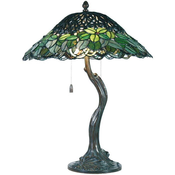 Tiffany lampe de table Ø 47x58 cm vert multicolore