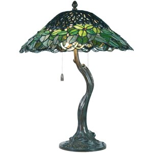 Tiffany lampe de table Ø 47x58 cm vert multicolore