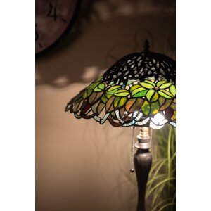 Tiffany lampe de table Ø 47x58 cm vert multicolore