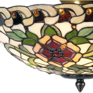 Tiffany Plafonnier Ø 40x23 cm noir