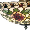 Tiffany Plafonnier Ø 40x23 cm noir