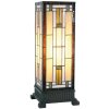 5LL-5445 Tiffany Lampe de Table 18x45 cm Marron Verre Carré Lampe de Bureau
