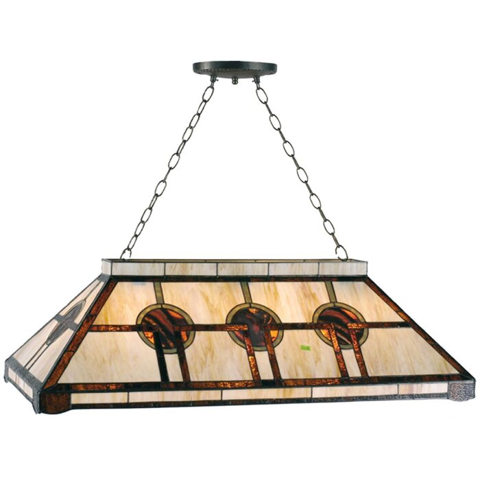 Tiffany Lampe à suspendre 92x126x47 cm brun