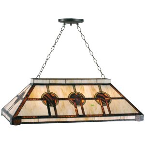 Tiffany Lampe à suspendre 92x126x47 cm brun