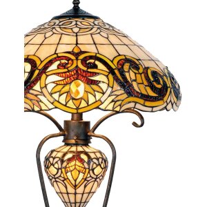 Tiffany lampe de table Ø 46x76 cm jaune multicolore