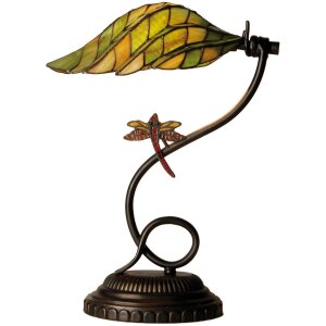 Tiffany Lampe de bureau LIBELLE vert