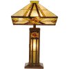 Tiffany lampe de table 42x71 cm jaune multicolore