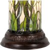 LumiLamp 5LL-5539 Colonne Tiffany Ø 31x78 cm Vert Blanc Verre Rond Fleurs