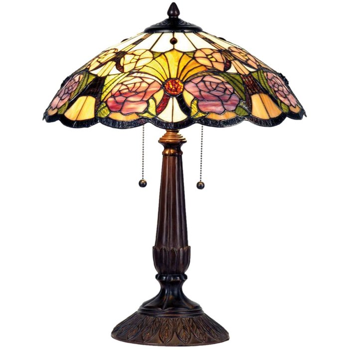 Tiffany lampe de table Ø 44x57 cm violet coloré