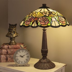 Tiffany lampe de table Ø 44x57 cm violet coloré