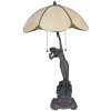 LumiLamp 5LL-5719 Lampe de table Tiffany Ø 41x70 cm Beige Verre Lampe de bureau