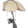 LumiLamp 5LL-5719 Lampe de table Tiffany Ø 41x70 cm Beige Verre Lampe de bureau