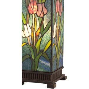 Tiffany lampe de table 24x58.5 cm bleu multicolore