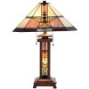 Lampe de table Tiffany 48,5x69 cm rose multicolore