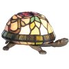 LumiLamp 5LL-5787 Lampe de table Tiffany 15x22x13 cm Marron Rouge Verre Tortue
