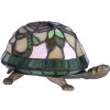 LumiLamp 5LL-5787 Lampe de table Tiffany 15x22x13 cm Marron Rouge Verre Tortue