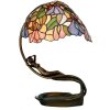 LumiLamp 5LL-799 Lampe de table Tiffany 28x20x40 cm Violet Rose Verre