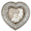 2765 cadre antique argenté baroque 8x8 cm coeur