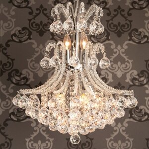 Lustre Ø 50 cm en fer-verre - 5LL-CR31 Clayre Eef