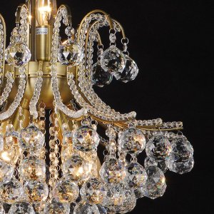 Lustre Ø 50 cm en fer-verre - 5LL-CR32 Clayre Eef