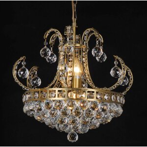 LumiLamp 5LL-CR33 Lustre Ø 50x43-168 cm Couleur or...