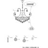 LumiLamp 5LL-CR33 Lustre Ø 50x43-168 cm Couleur or Métal Verre