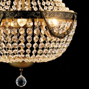 Lustre Ø 40 cm en verre-fer - 5LL-CR47 Clayre Eef