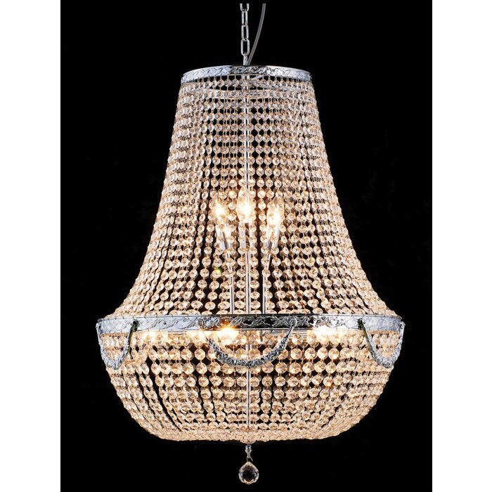 Lustre Ø 60 cm en verre/fer - 5LL-CR52 Clayre Eef
